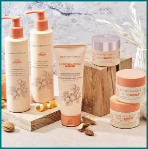 Les produits basiques hydratant Nutrimetics composé à 98 % d'origine naturelle